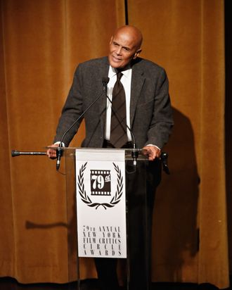 NEW YORK, NY - JANUARY 06: Actor Harry Belafonte attends the 2013 New York Film Critics Circle awards at The Edison Ballroom on January 6, 2014 in New York City. (Photo by Cindy Ord/Getty Images)