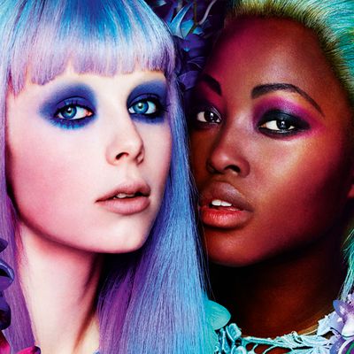  Edie Campbell and Nyasha Matonhodze for <em>Allure</em>.