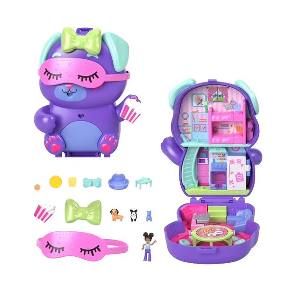 Polly Pocket Sleepover Puppy Compact Playset