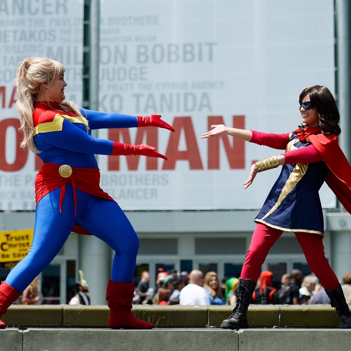 ANAHEIM, CA - APRIL 19: Costumed guests attend WonderCon Anaheim 2014 Day 2 at Anaheim Convention Center on April 19, 2014 in Anaheim, California. (Photo by Kevork Djansezian/Getty Images)