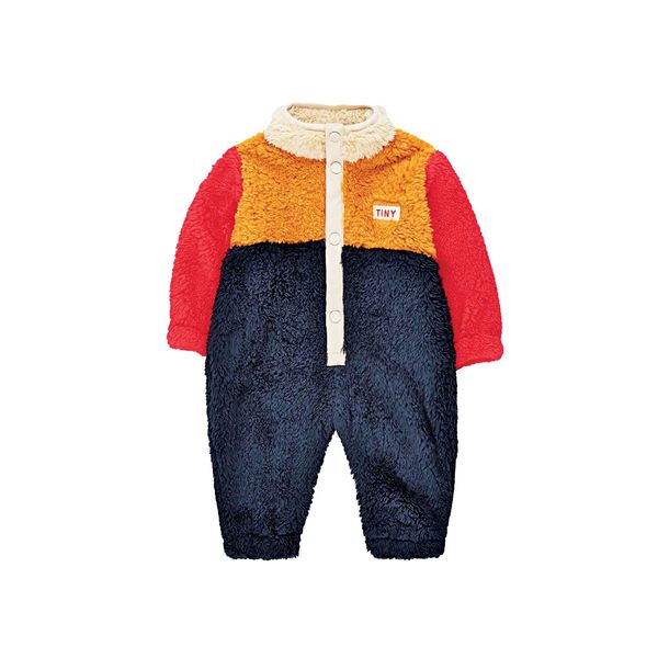 Tiny Color Block Polar Sherpa One-Piece