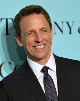 Seth Meyers attends the Tiffany Debut of the 2014 Blue Book on April 10, 2014 at the Guggenheim Museum in New York, United States. 