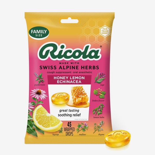 Ricola Natural Throat Drops, 45 Count, Honey Lemon Echinacea