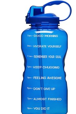 Venture Pal Motivational BPA-Free Leakproof Water Bottle With Straw