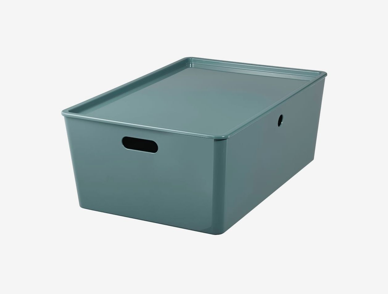 Slate Blue Small Plastic Storage Bin