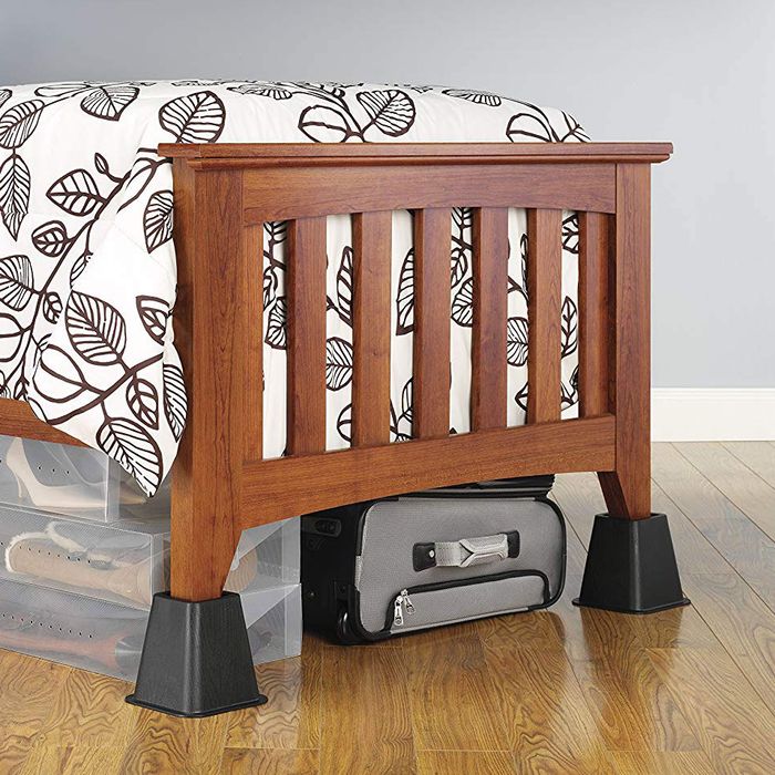 Home-it 5 to 6-inch Super Quality Black Bed risers White Helps You Storage Under The Bed 4-Pack