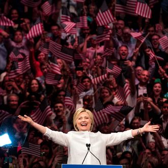 Hillary Clinton Holds Primary Night Event In Brooklyn, New York