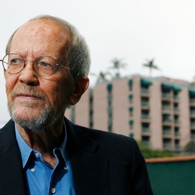 LOS ANGELES - MAY 24: Author Elmore Leonard poses during a portrait session prior to a reading and signing of his latest novel 
