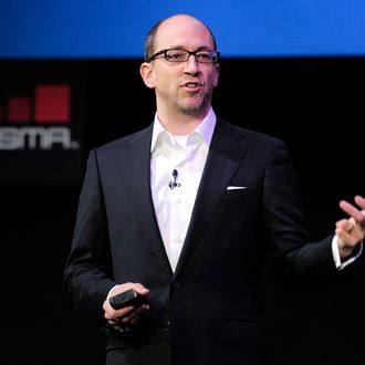 The chief executive officer of Twitter, Dick Costolo speaks on February 14, 2011 during the opening of the 3GSM World Congress in Barcelona. The 2011 Mobile World Congress will be held from February 15 to 17 in Barcelona.