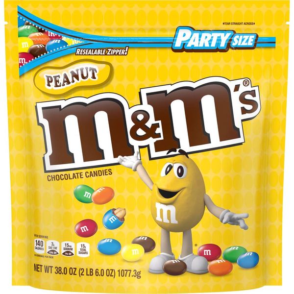 M&M's Party-Size Peanut Chocolate Candies, 38oz