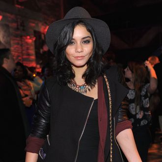 Vanessa Hudgens attends the John Varvatos Celebration of The New JohnVarvatos.com on February 5, 2013 in New York, United States.