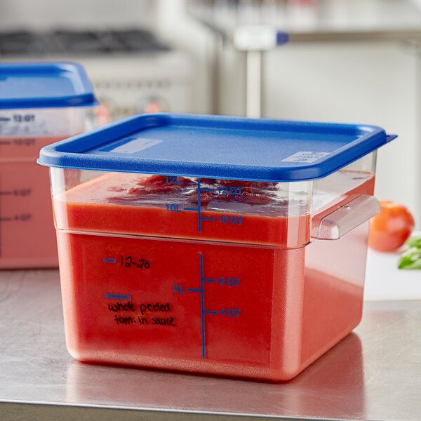 Vigor 12 Quart Polycarbonate Food Storage Containers