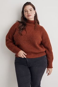 Madewell Plus Loretto Mockneck Pullover Sweater