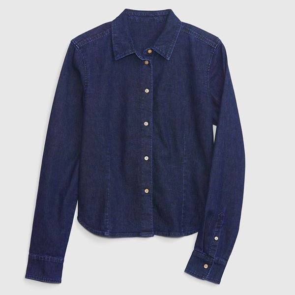 Gap Cropped Denim Shirt