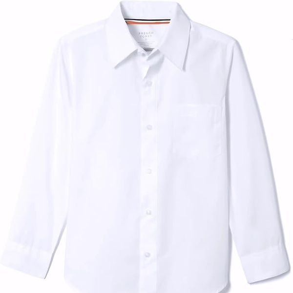 French Toast Boys’ Expandable Collar Button Down Dress Shirt with Long Sleeves