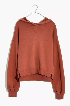 Madewell MWL Airyterry Hoodie Sweatshirt (Heather Brick)