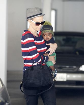 Charlize Theron takes her son Jackson to a checkup at the doctor's office in Beverly Hills, California on June 11, 2012.