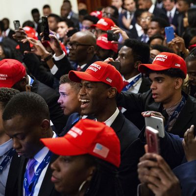 Young black conservatives gather at the Young Black Leadership Summit in Washington, D.C., in October 2018.