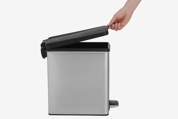 Simplehuman Brushed Stainless Steel 10-Liter Profile Step Trash Can