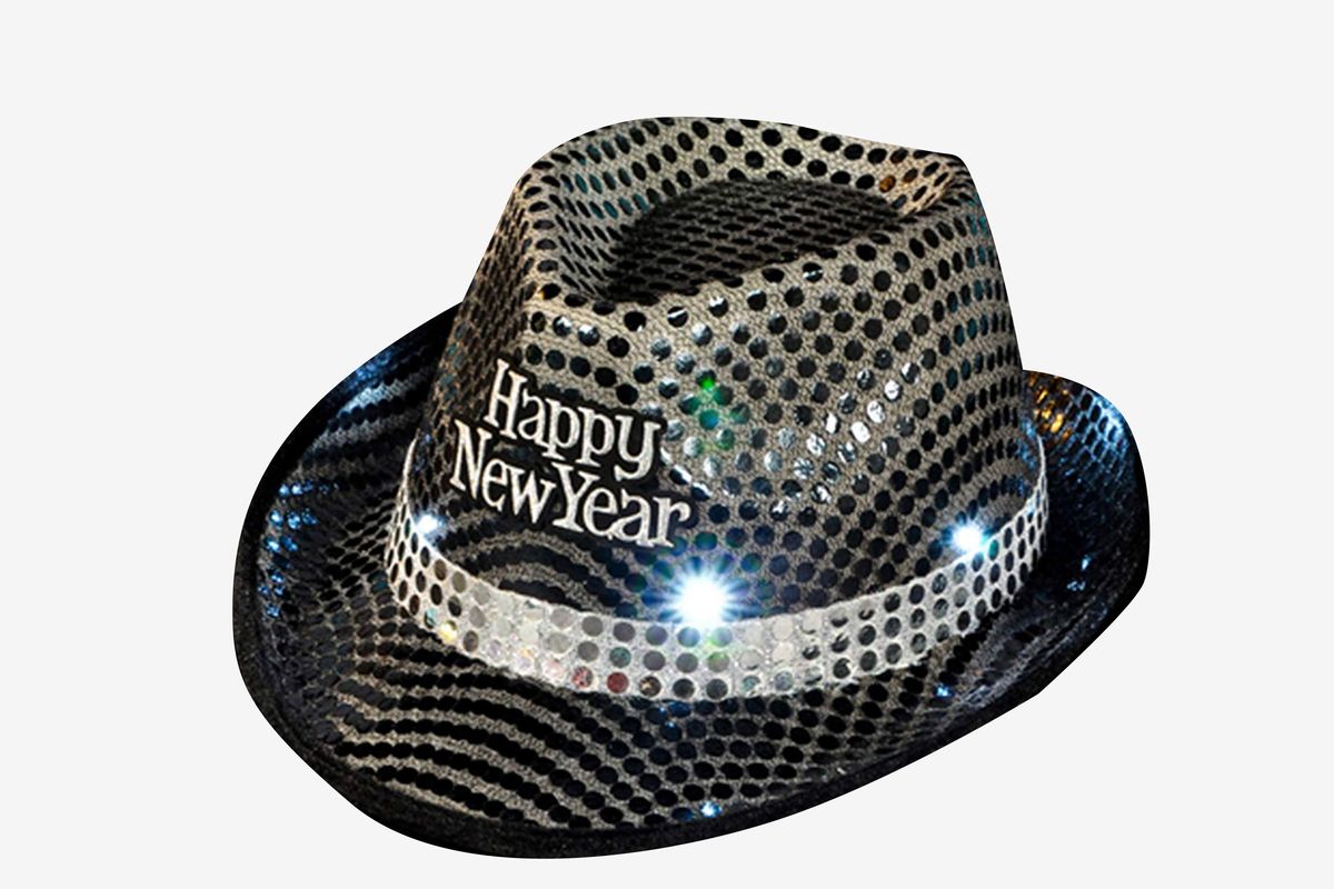 New Years Eve Fedora Hat with Sequins Headwear for New Years Eve Theme Party Set10 - Fedora Hat Carnival com-four® 2x New Years Eve Party Hat Carnival 