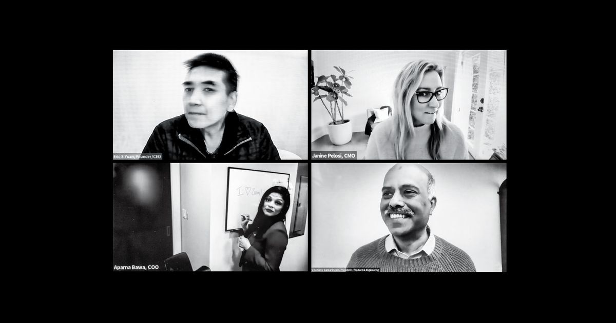 Photo: Zoom’s Executives Running Zoom on Zoom
