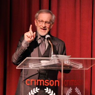 Filmmaker Steven Spielberg speaks onstage at the 2012 New York Film Critics Circle Awards at Crimson on January 7, 2013 in New York City. 