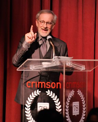 Filmmaker Steven Spielberg speaks onstage at the 2012 New York Film Critics Circle Awards at Crimson on January 7, 2013 in New York City. 