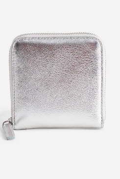 Madewell The Essential Zip Wallet - Silver Metallic