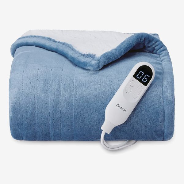 Bedsure Heated Blanket Electric Throw (50×60 inches, Blue)