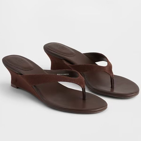 Gap Vegan Leather Wedge Thong Sandals