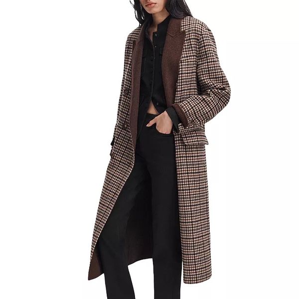 Rag & Bone Vasso Wool Plaid Coat
