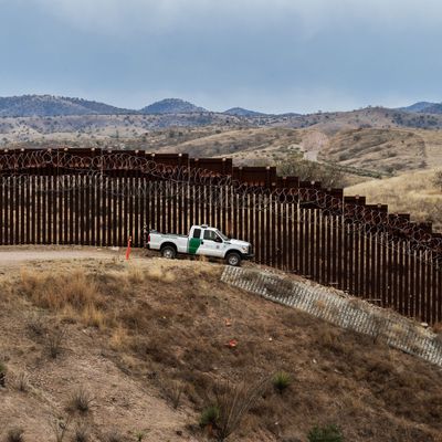 Segment of the border barrier that covers parts of the U.S.-Mexico border.