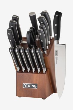 Viking 15-Piece German-Steel & Acacia-Wood Knife-Block Set