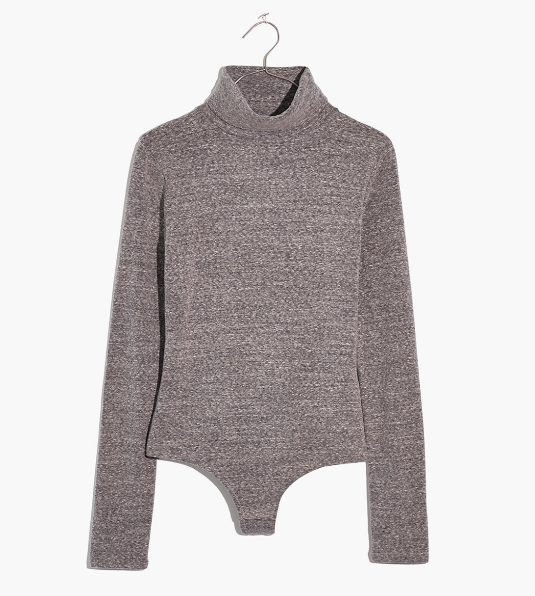 Turtleneck Bodysuit - Gray