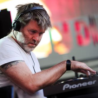 DJ James Murphy performs during CBGB Music & Film Festival 2013 at Times Square on October 12, 2013 in New York City. 