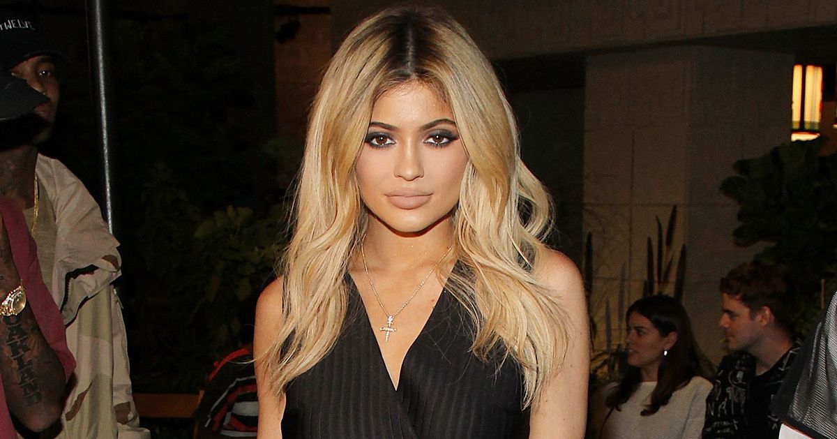 kylie jenner long brown dress Brown Kylie Jenner Bodycon Two Piece Dress Slit Prom Celebrity Formal –  Hoprom