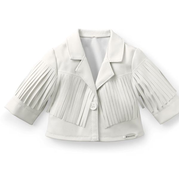 Courtney’s White Fringe Jacket for 18-inch Dolls (Historical Characters)