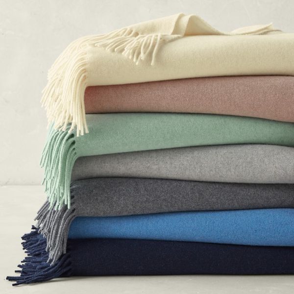 Williams Sonoma Solid Cashmere Throw Blanket