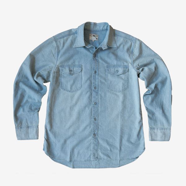 Wythe Chambray - Distressed and Sunfaded Indigo