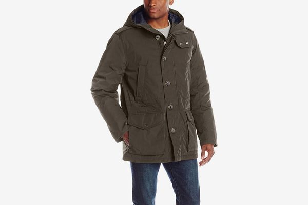 Tommy Hilfiger Men’s Poly Twill Full-Length Hooded Parka