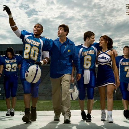 FRIDAY NIGHT LIGHTS -- Pictured: (l-r) Taylor Kitsch as Tim Riggins, Gaius Charles as Brian 