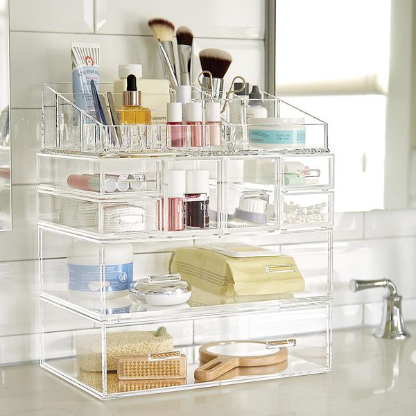 The Container Store Luxe Acrylic Modular Makeup System