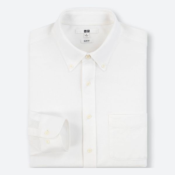 Uniqlo Men's Slim-Fit Oxford Long-sleeved Shirt