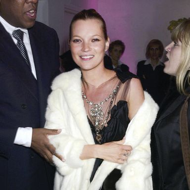 LONDON - JANUARY 30:  Model Kate Moss attends the Manolo Blahnik Exhibition at the Design Museum on January 30, 2003 in London.  (Photo by Dave Benett/Getty Images)