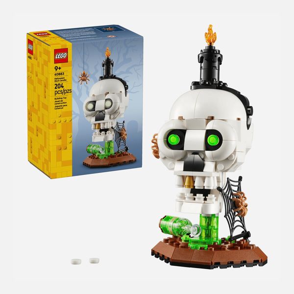 LEGO Halloween Skull Candle