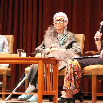 Tavi Gevinson, Iris Apfel, and Judith Thurman.