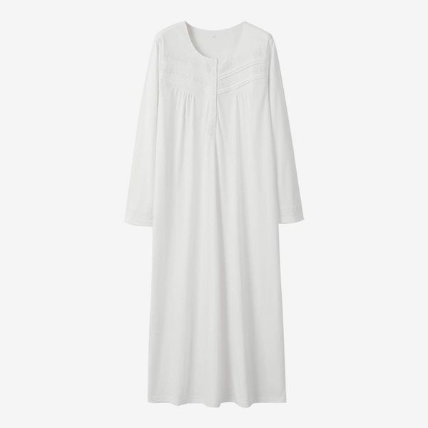 Ekouaer Womens Nightgown 100/% Cotton Victorian Long Sleeveless Sleepwear