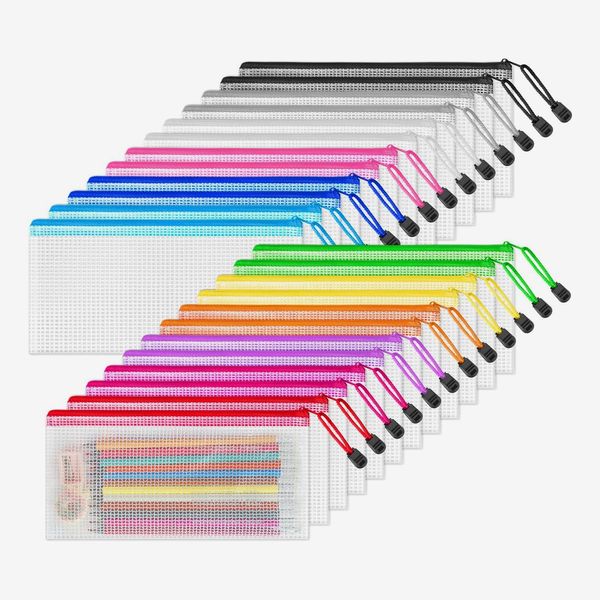 Mesh Zipper Pencil Pouches (9.5