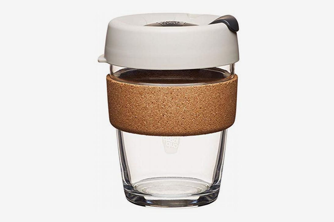glass coffee mug with lid