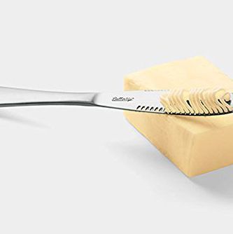 Use a bread knife to scrape cold butter and spread it easily